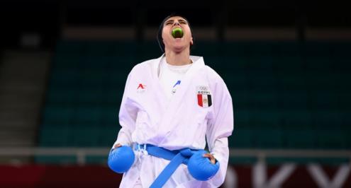 ميدالية جديدة لمصر.. جيانا فاروق إلى نصف نهائي الكاراتيه